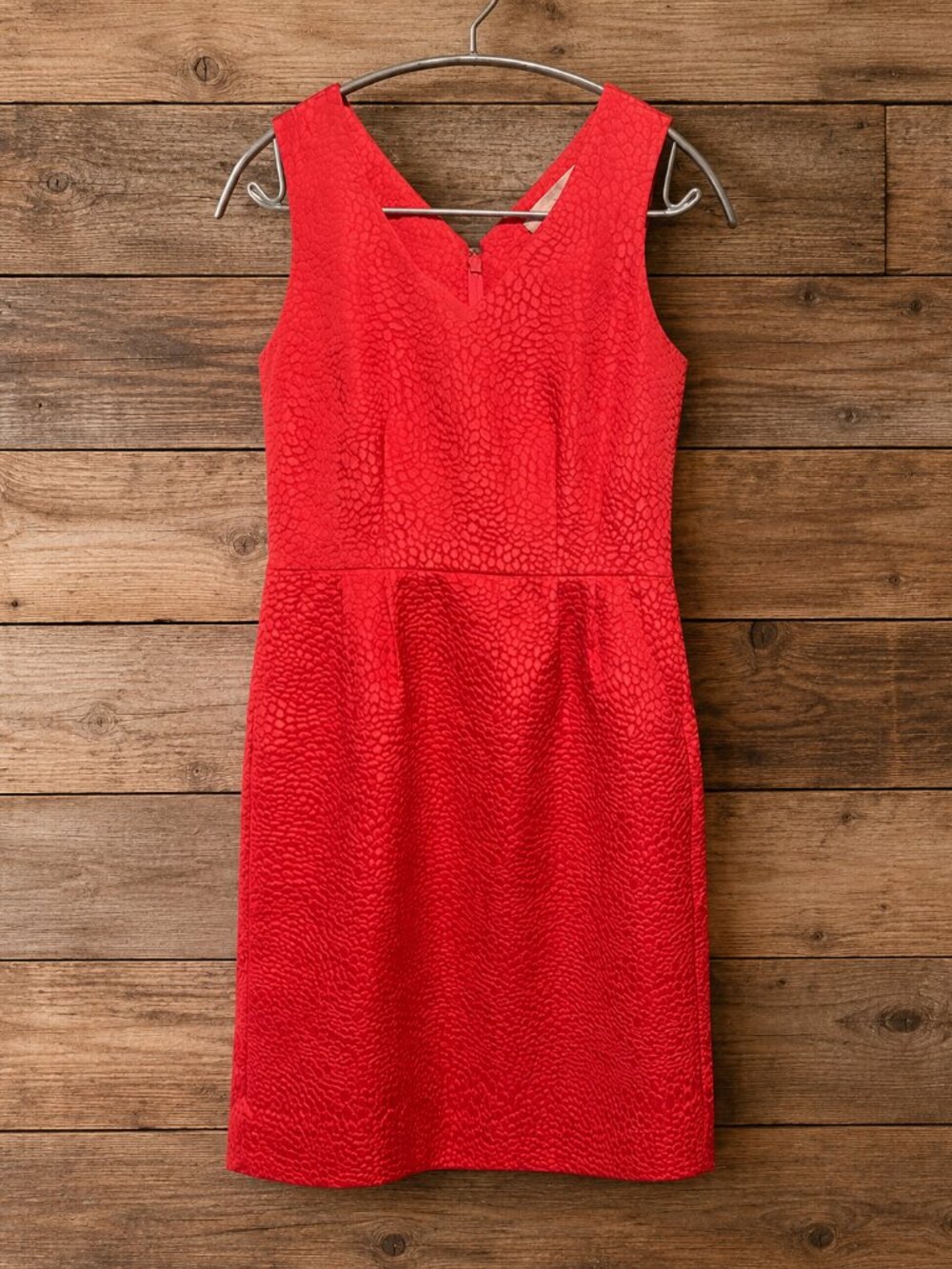 Banana Republic Red Textured Cocktail Dress Size 2